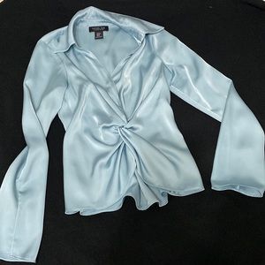 Rachel zoe, xs long sleeve shirt, blue